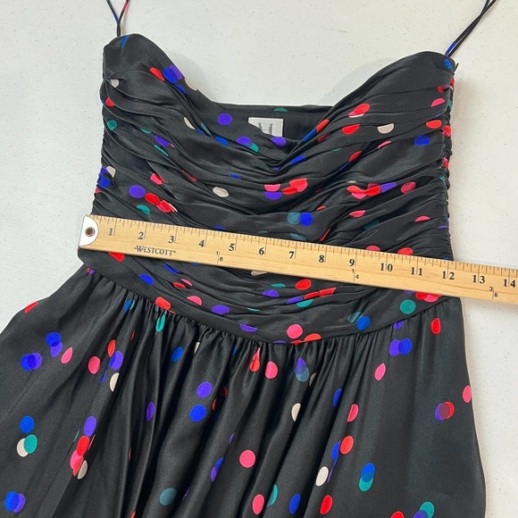 Halston Heritage‎ Women Confetti Polka Dot Strapless Mini Dress Fun 4 NYE - Picture 10 of 13